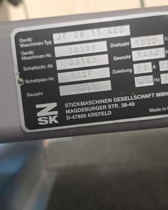 Zsk ricamatrice 8 teste