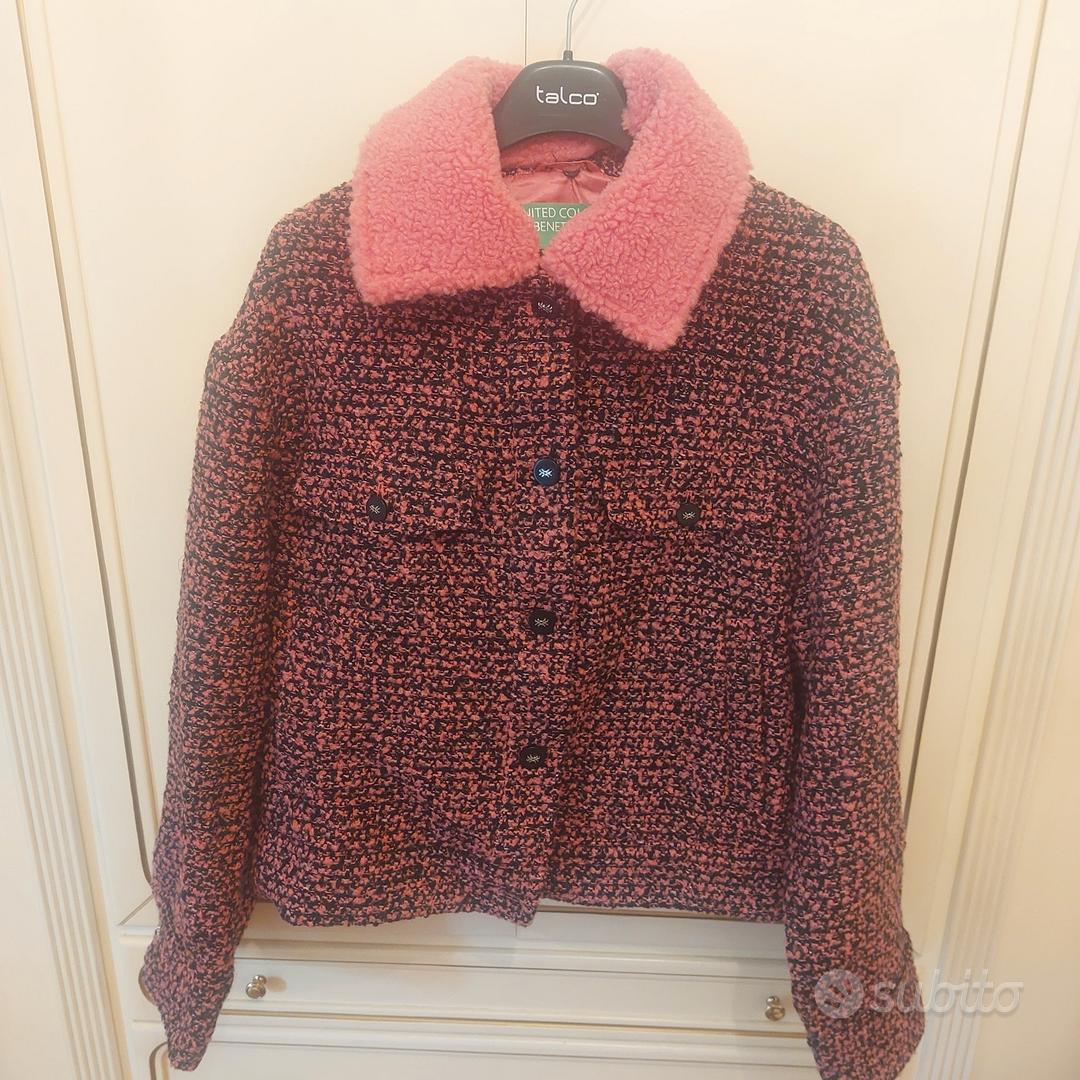 Giacca Lana Giacche Benetton Donna Giubbotto In Misto Lana Da