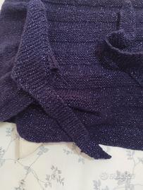 coprispalla fatto a mano anche con filato argento