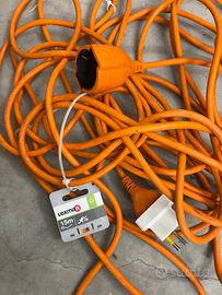 Prolunga elettrica LEXMAN 15m arancione H05VV-F,