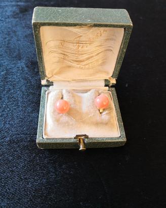 orecchini oro e corallo