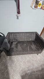 Divano 2 posti grigio - Design moderno (120x75)