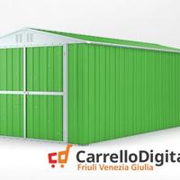 Box garage auto in Acciaio 327x611cm verde chiaro