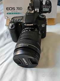 Fotocamera Reflex Canon Eos 70D con zoom 18-130