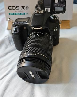 Fotocamera Reflex Canon Eos 70D con zoom 18-130
