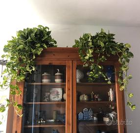 armadio vetrina da soggiorno: 6 cassetti, 4 ruote