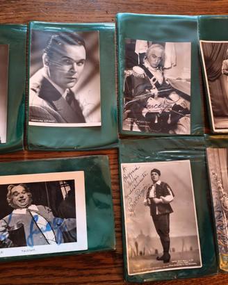 lotto fotografie /cartoline vintage autografate