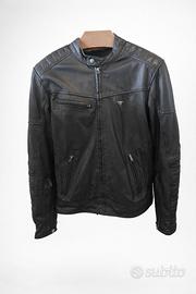 Giacca da moto in vera pelle con protezioni
