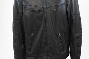 Giacca da moto in vera pelle con protezioni