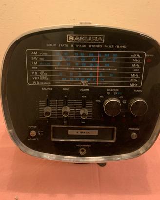 Radio Sakura Stereo 8 Epoca Weltron Space Age