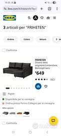 Divano letto contenitore ikea