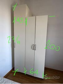 Armadi legno bianco