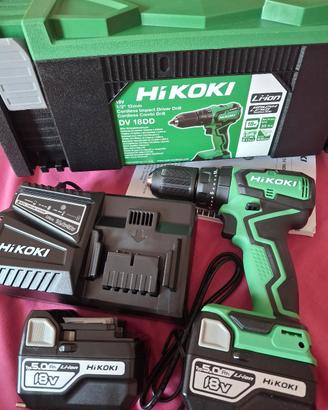 trapano avvitatore a percussione a batteria hikoki