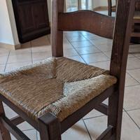 Sedie legno rustiche frassino marrone scuro