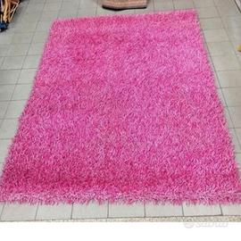 Tappeto a pelo lungo fucsia
