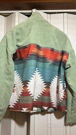 Camicia giacca velluto a coste verde salvia