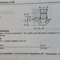SIFONE A PAVIMENTO GEBERIT D 50