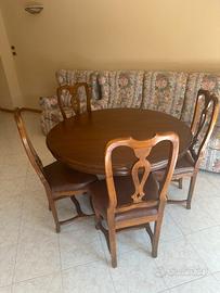 Tavolo rotondo in legno estendibile Ø 120 cm
