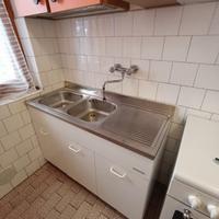 Lavello inox doppia vasca con armadietto