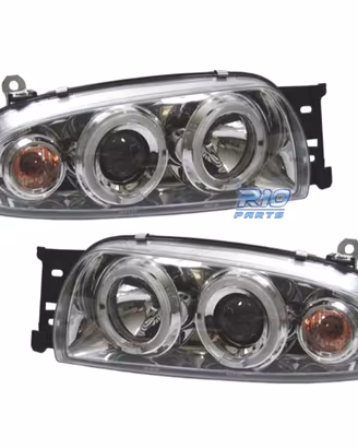 FARI FORD FIESTA 95-99 ANGEL EYES FONDO CROMATO
