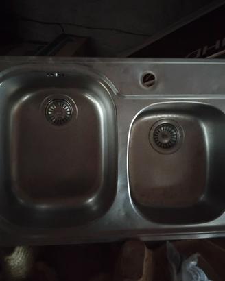 Lavello Franke inox zigrinato 116x50 – 2 vasche + 
