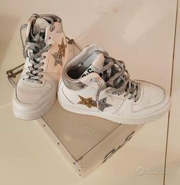 Two Stars Scarpe Donna 39 Bianche Stelle Glitter