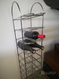 Porta bottiglie metallo design moderno
