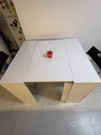 Tavolo consolle allungabile bianco fino a 3 metri