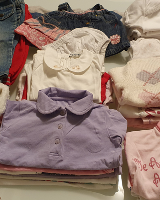 Stock 40pz abbigliamento bambina 9-12 mesi a/i