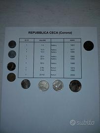 Monete Repubblica Ceca (Corona) Vari Anni