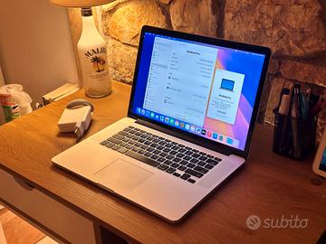 MacBook Pro 15” 256GB CONS.mano + adobe+office