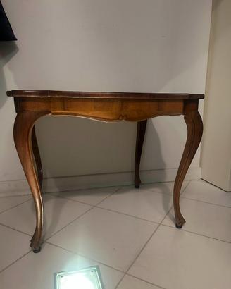 Tavolino vintage, in legno, forma particolare