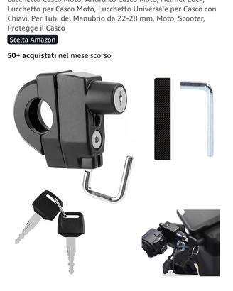 Gancio per casco Moto