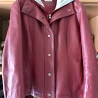 Giacca invernale in pelle con cappuccio Tag M44