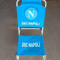 sedia a sdraio del napoli da spiaggia
