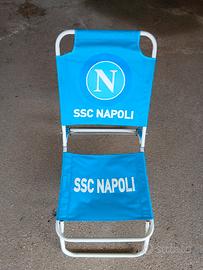 sedia a sdraio del napoli da spiaggia