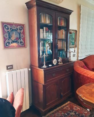 Libreria / credenza doppio corpo stile inglese