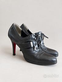 Scarpe Luciano Padovan in pelle nera con tacco