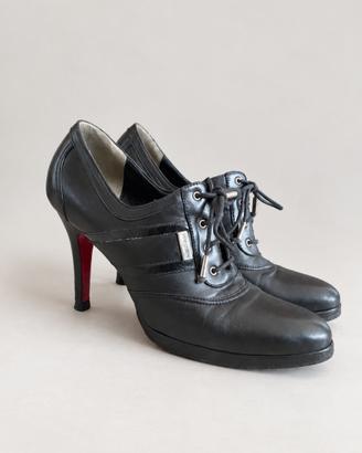 Scarpe Luciano Padovan in pelle nera con tacco