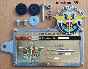 Porta targa FMI Alluminio senza colla o fori vespa