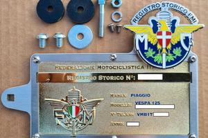 Porta targa FMI Alluminio senza colla o fori vespa