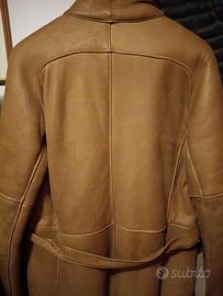 cappotto Montone vero Shearling uomo taglia 48 