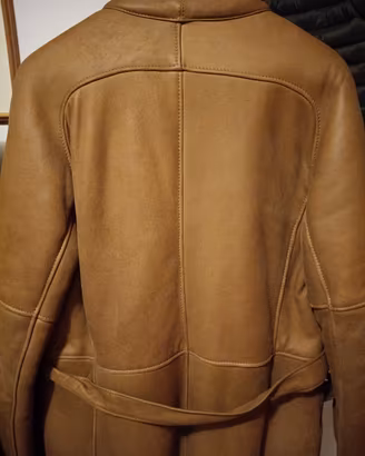 cappotto Montone vero Shearling uomo taglia 48 
