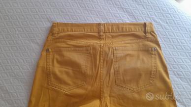 1 pantalone jeans uomo giallo ocra