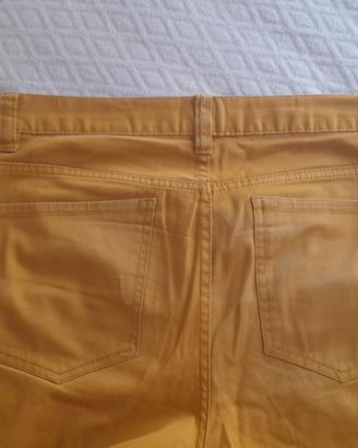 1 pantalone jeans uomo giallo ocra