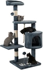 Tiragraffi con Grotta 4 livelli 40x40x112cm Grigio