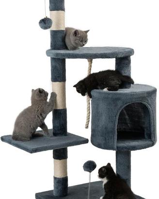 Tiragraffi con Grotta 4 livelli 40x40x112cm Grigio
