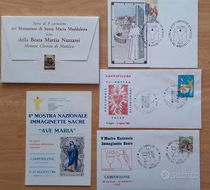 Lotto filatelico a tema religioso