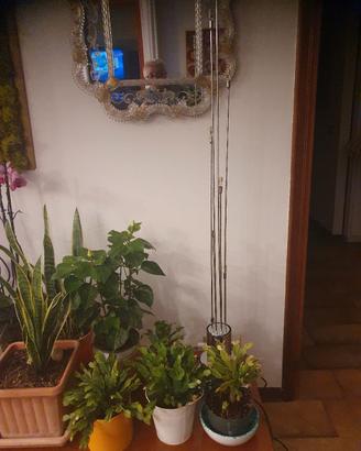 piantana vintage 8 tubi acciaio luci alogene