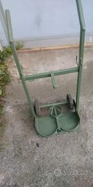 Carrello porta bombole ossigeno e gas